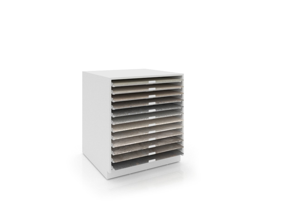 Módulo del banco técnico de trabajo MH Loose blanco 80x80 cerrado