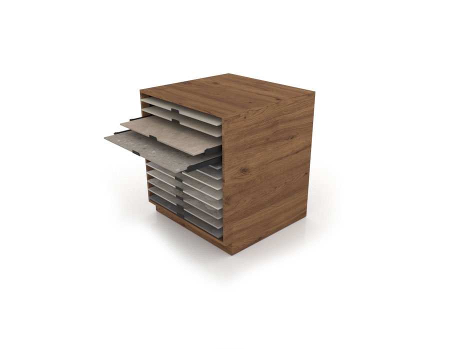 Módulo del banco técnico de trabajo MH Loose madera old oak 80x80 abierto