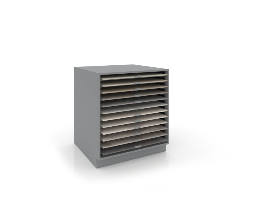 Módulo del banco técnico de trabajo MH Loose plata 80x80 cerrado