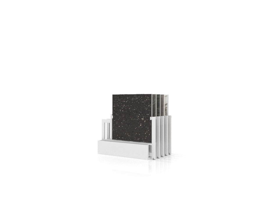 Exhibidores de pisos cerámicos Misuri 80x80 10 blanco cerrado