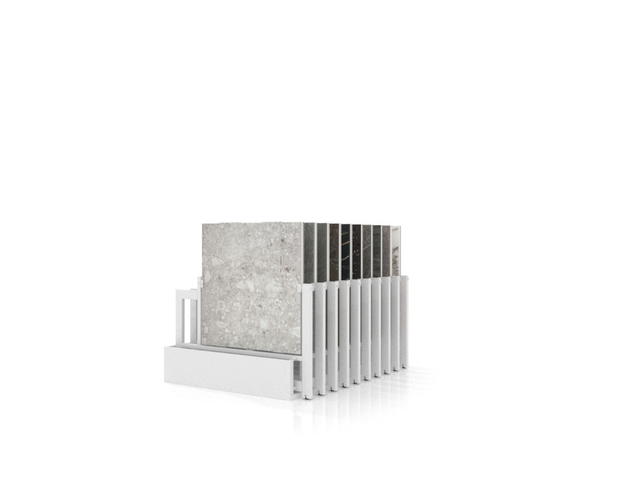 Exhibidores de pisos cerámicos Misuri 80x80 20 blanco lateral