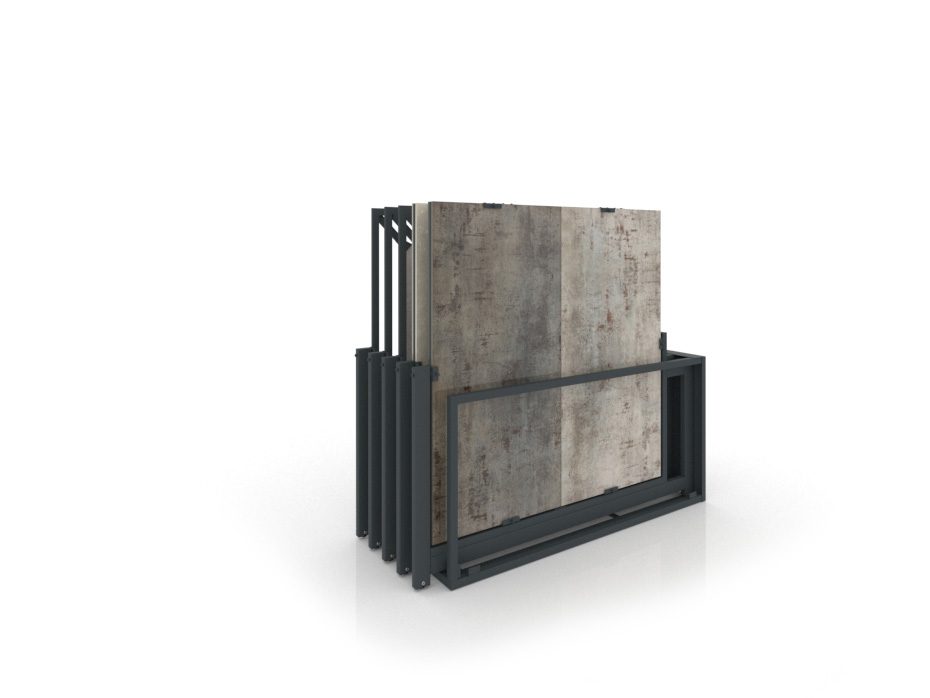 Mobiliario comercial de azulejos Nebraska Multisize 10 antracita trasera