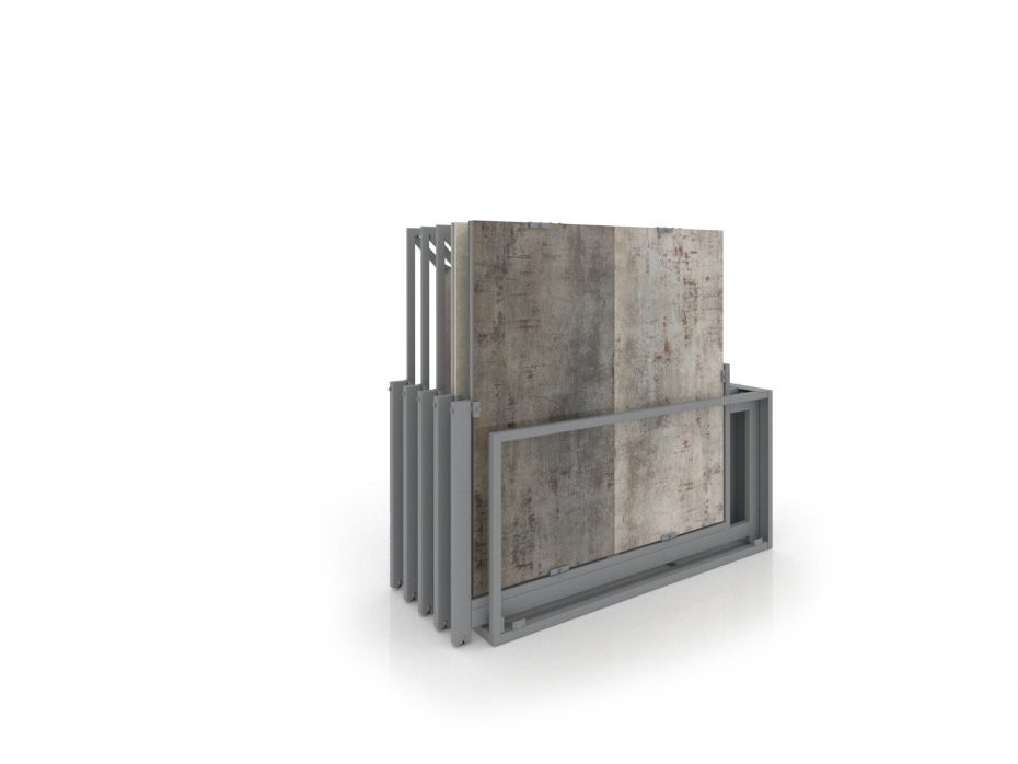 Mobiliario comercial de azulejos Nebraska Multisize 10 plata trasero
