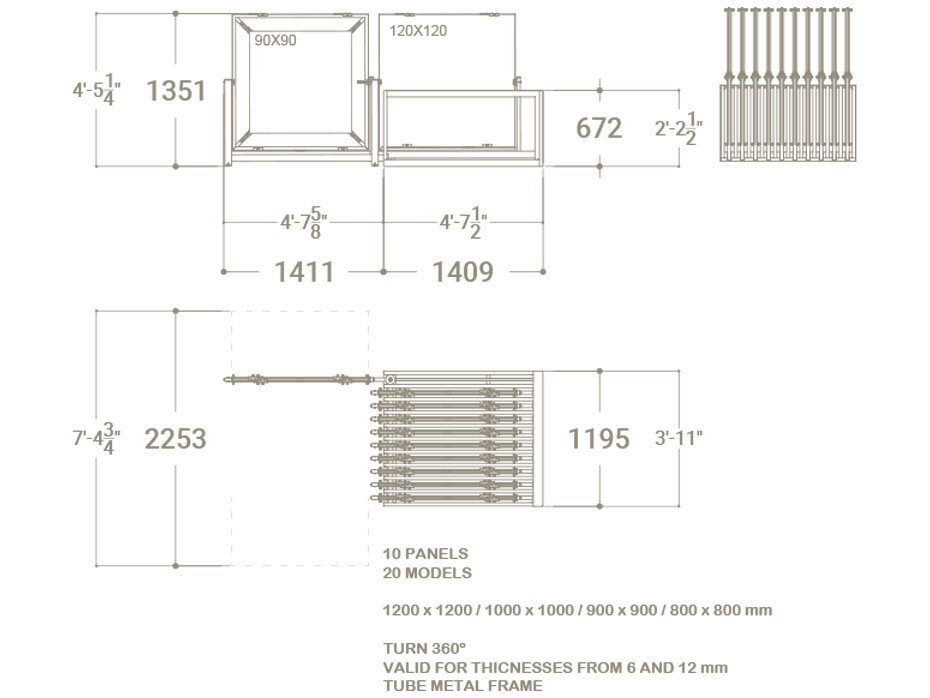 Mobiliario comercial de azulejos Nebraska Multisize 20 plano