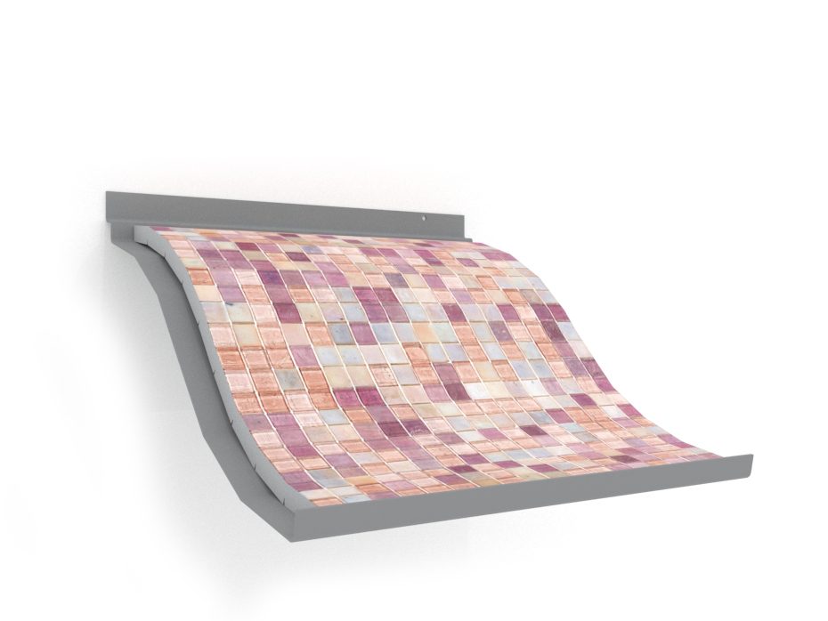 El accesorio expositor de azulejos Ola Mosaico plata