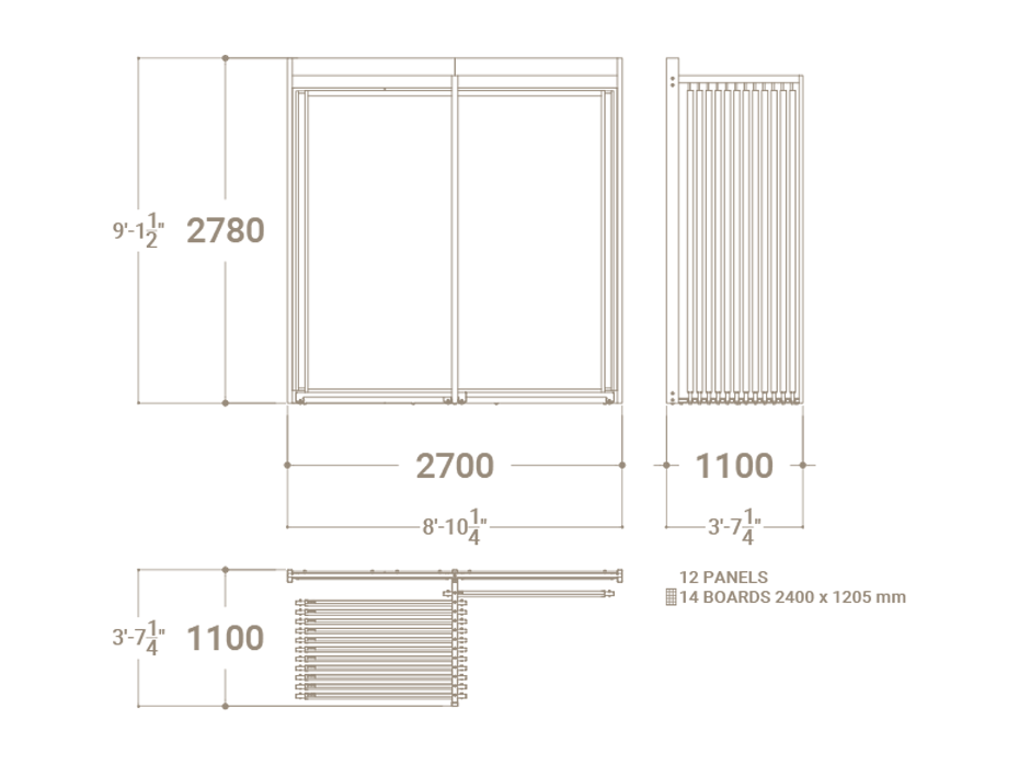 Expositor de azulejos Open XL 12+2 Plano
