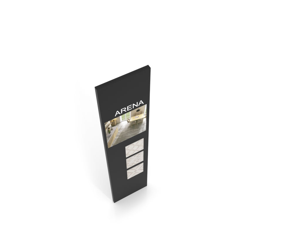 Exponer azulejos con Panel de comunicación 2400 negro aerea