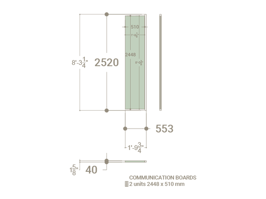 Exponer azulejos con Panel de comunicación plano