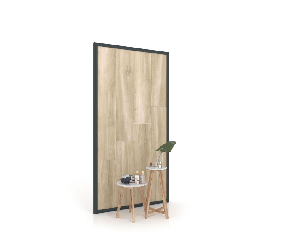 Panel para exponer azulejos Panel intercambiable 2400 h antracita frontal
