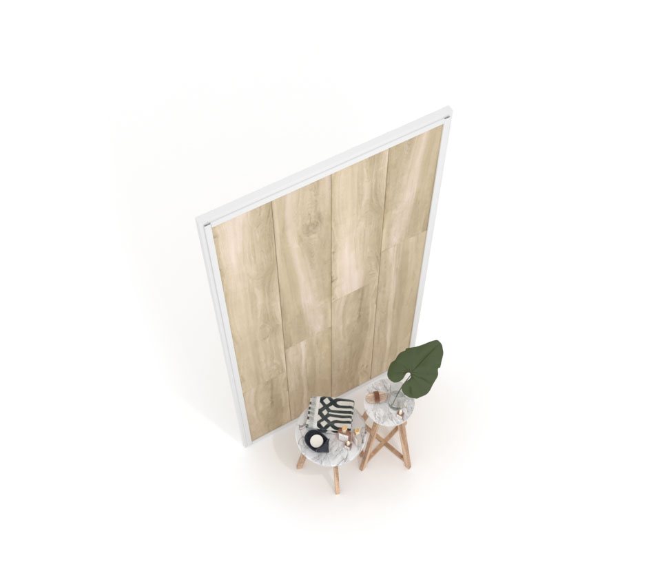 Panel para exponer azulejos Panel intercambiable 2400 h blanco aerea