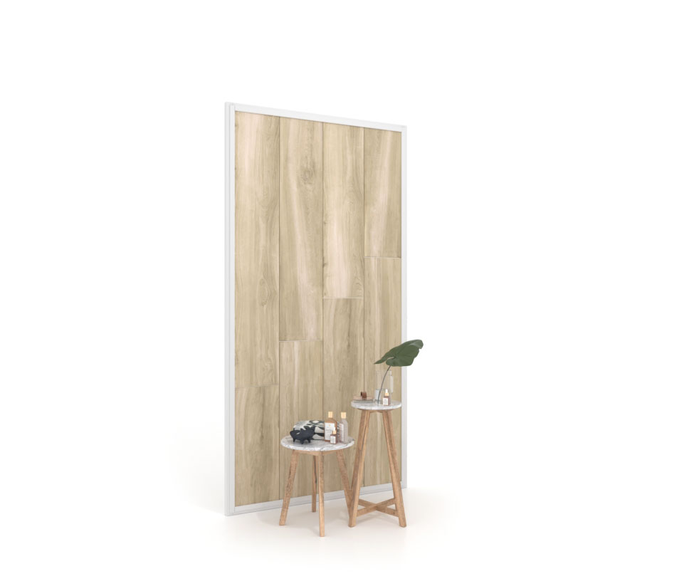 Panel para exponer azulejos Panel intercambiable 2400 h blanco frontal
