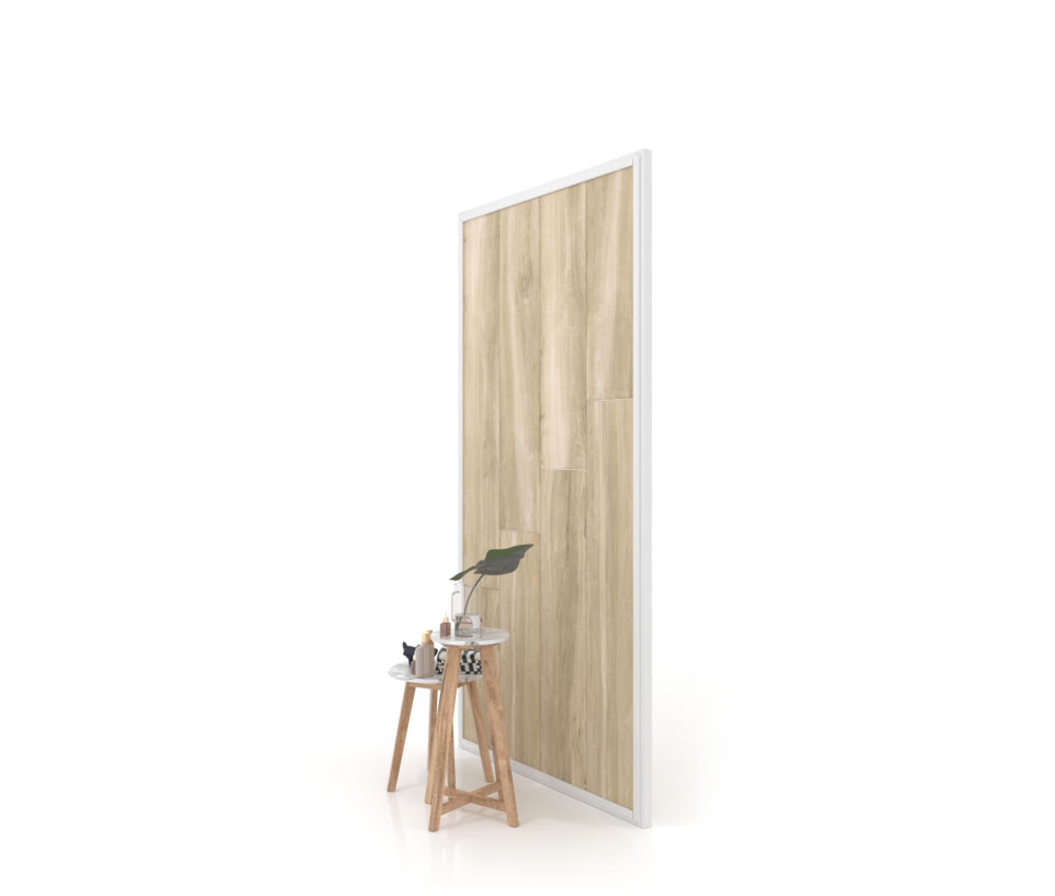 Panel para exponer azulejos Panel intercambiable 2400 h blanco lateral