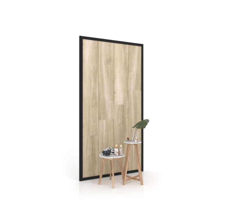 Panel para exponer azulejos Panel intercambiable 2400 h negro frontal