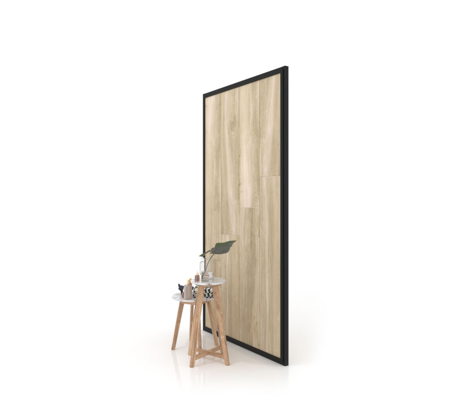 Panel para exponer azulejos Panel intercambiable 2400 h negro lateral