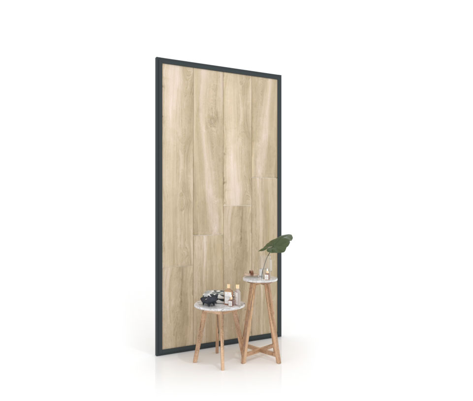 expositor de azulejos Panel intercambiable 120 2515h antracita frontal