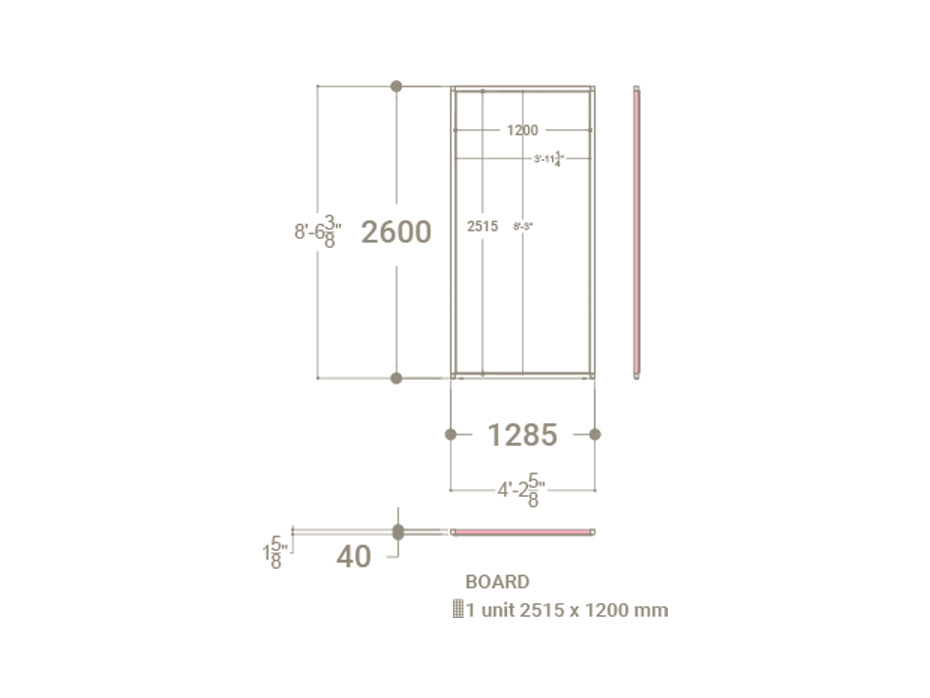 expositor de azulejos Panel intercambiable 120 2515h blanco plano