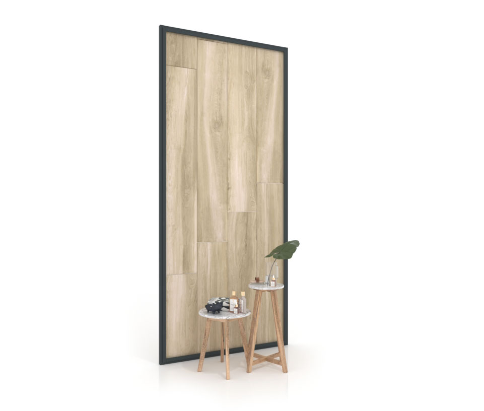 Panel para exponer azulejos Panel intercambiable 2800 h plata frontal