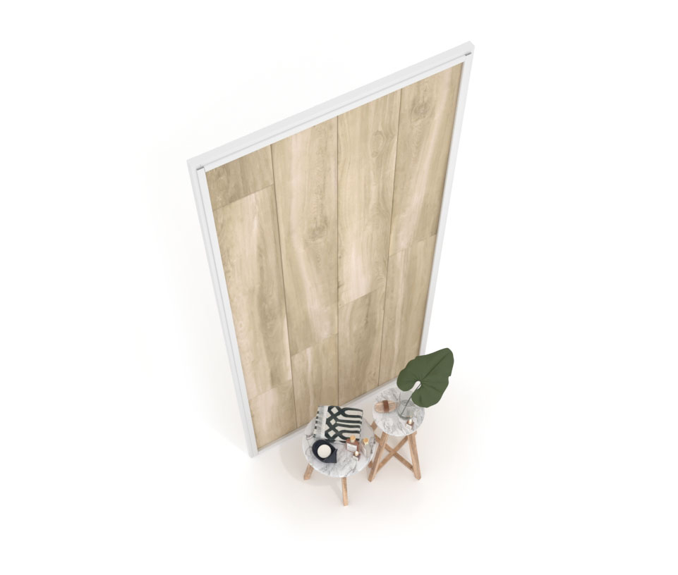 Panel para exponer azulejos Panel intercambiable 2800 h blanco aerea