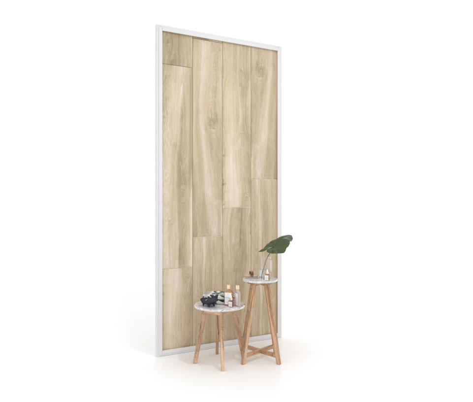 Panel para exponer azulejos Panel intercambiable 2800 h blanco frontal