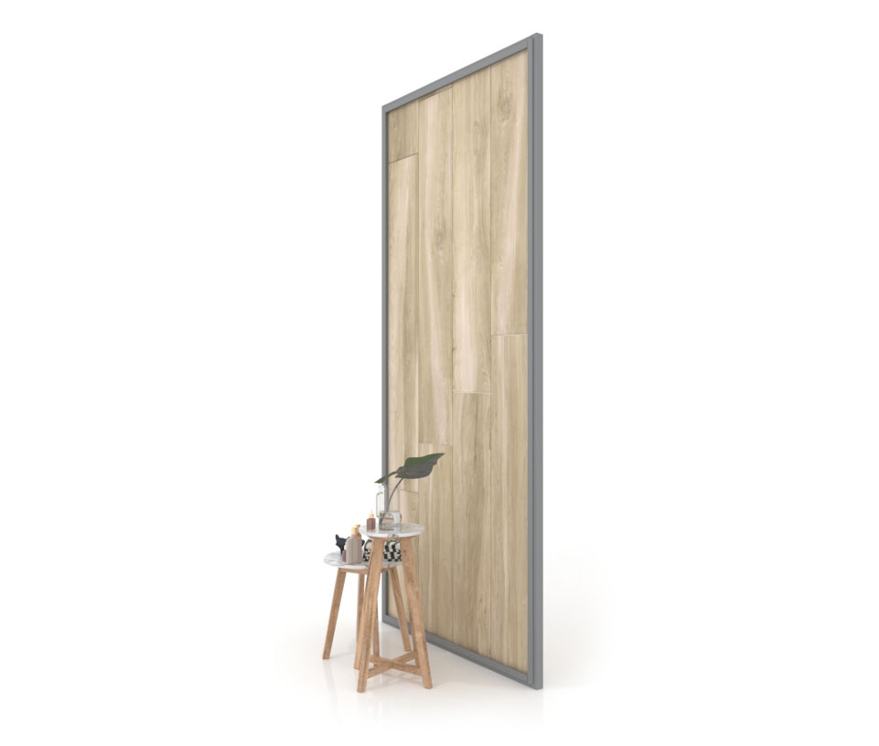 Panel para exponer azulejos Panel intercambiable 2800 h plata aerea