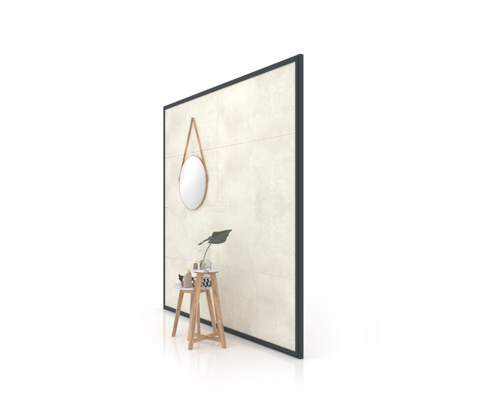 Expositor de azulejos Panel intercambiable 240 2400h antracita lateral
