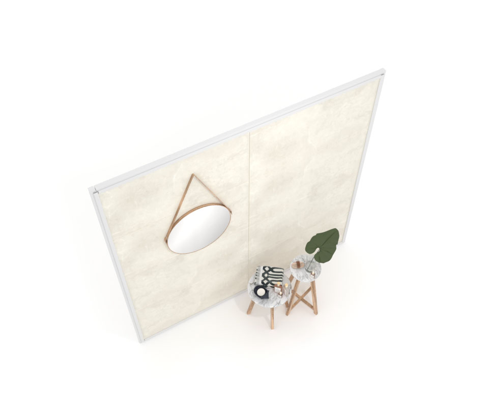 Expositor de azulejos Panel intercambiable 240 2400h blanco aerea