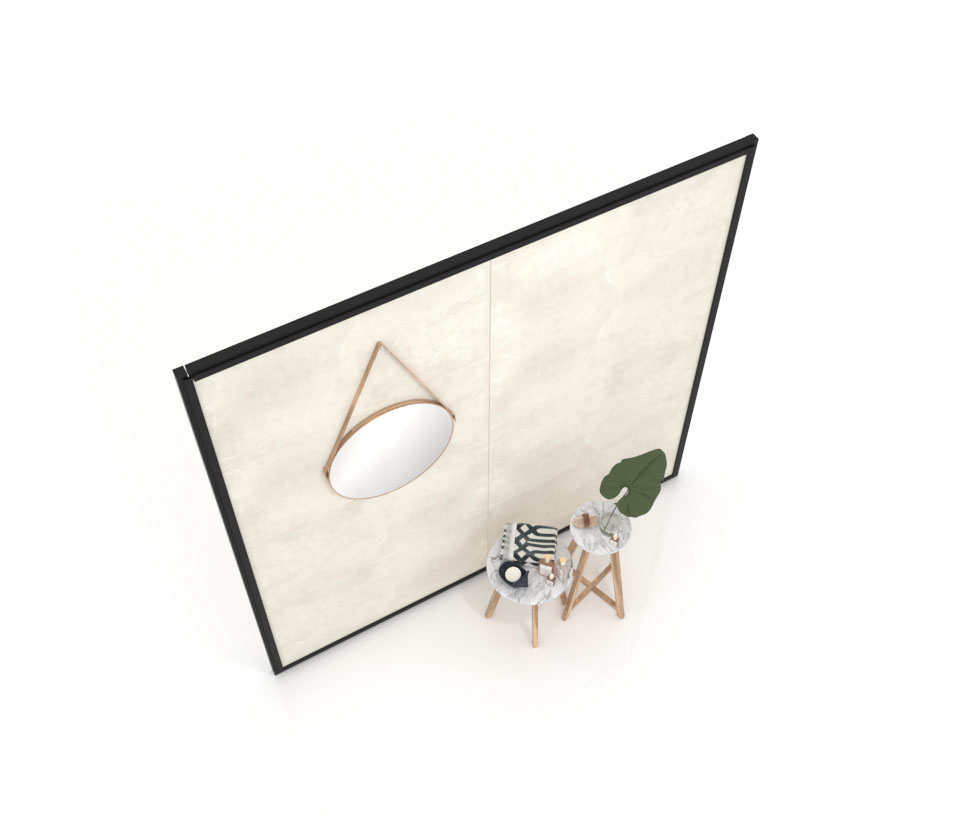 Expositor de azulejos Panel intercambiable 240 2400h negro aerea