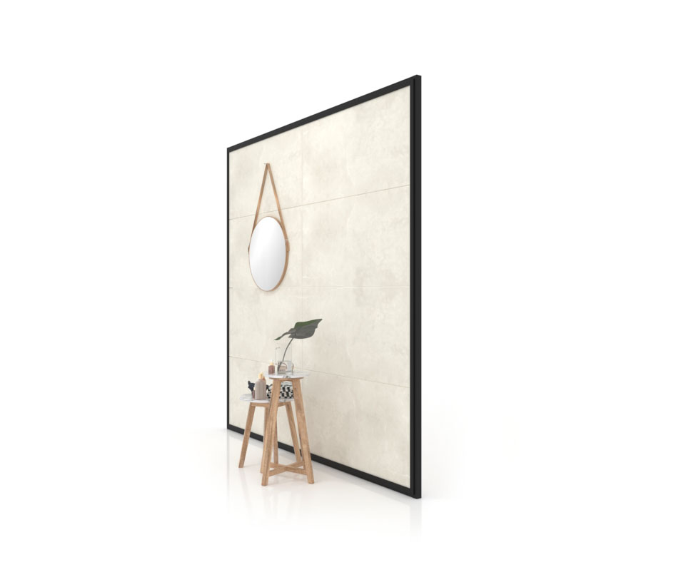Expositor de azulejos Panel intercambiable 240 2400h negro lateral