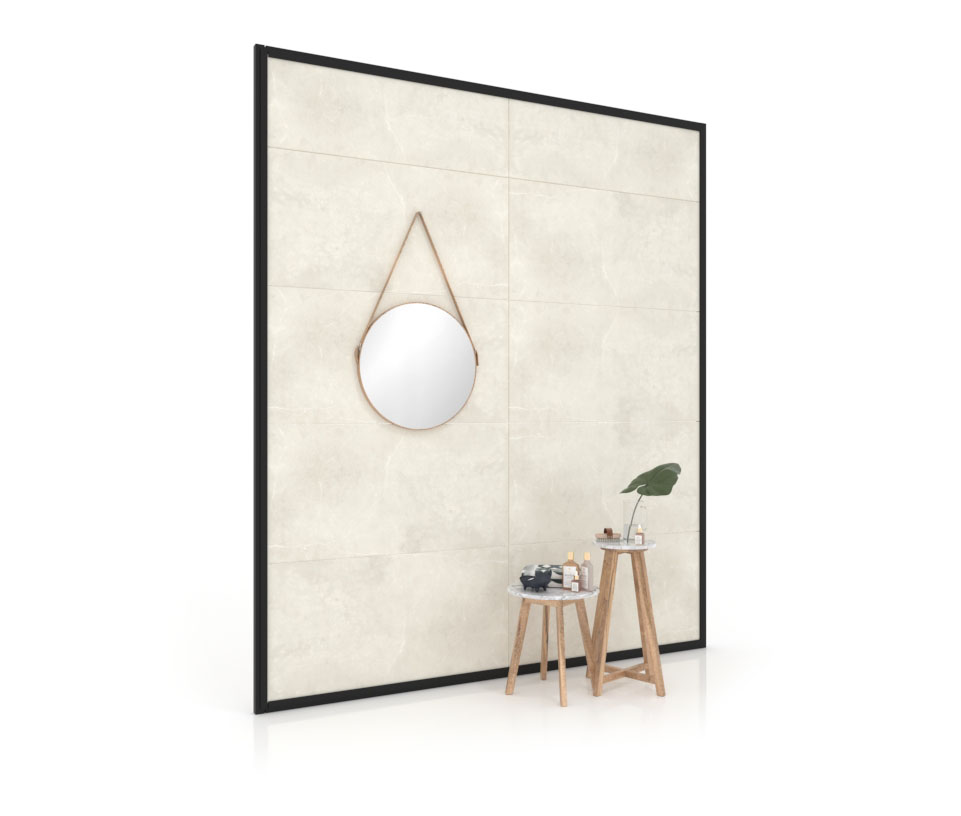 Expositor de azulejos Panel intercambiable 240 2800h negro frontal