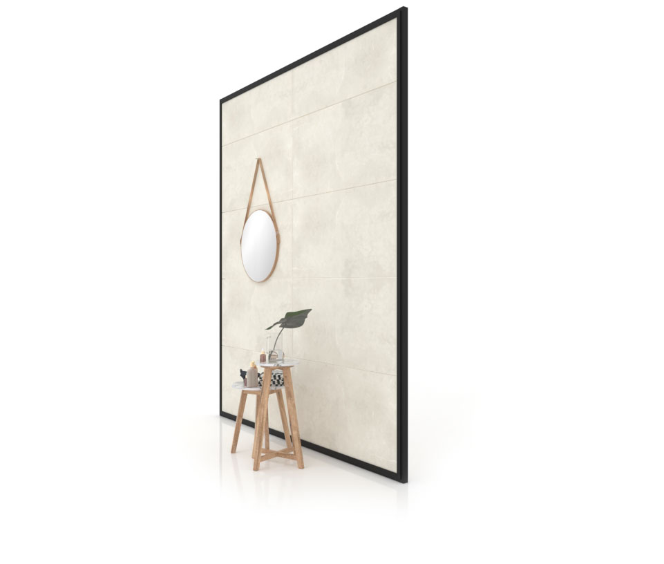 Expositor de azulejos Panel intercambiable 240 2800h negro lateral