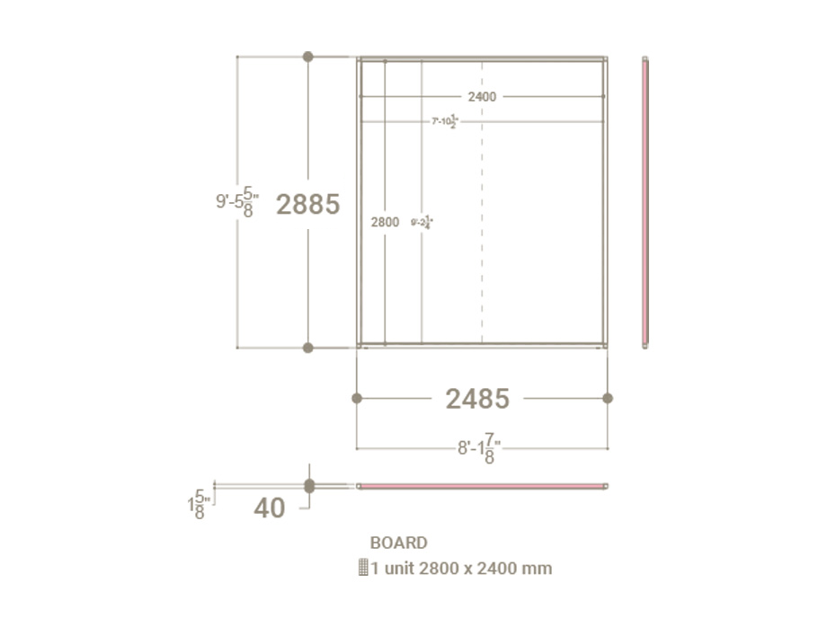 Expositor de azulejos Panel intercambiable 240 2400h negro plano