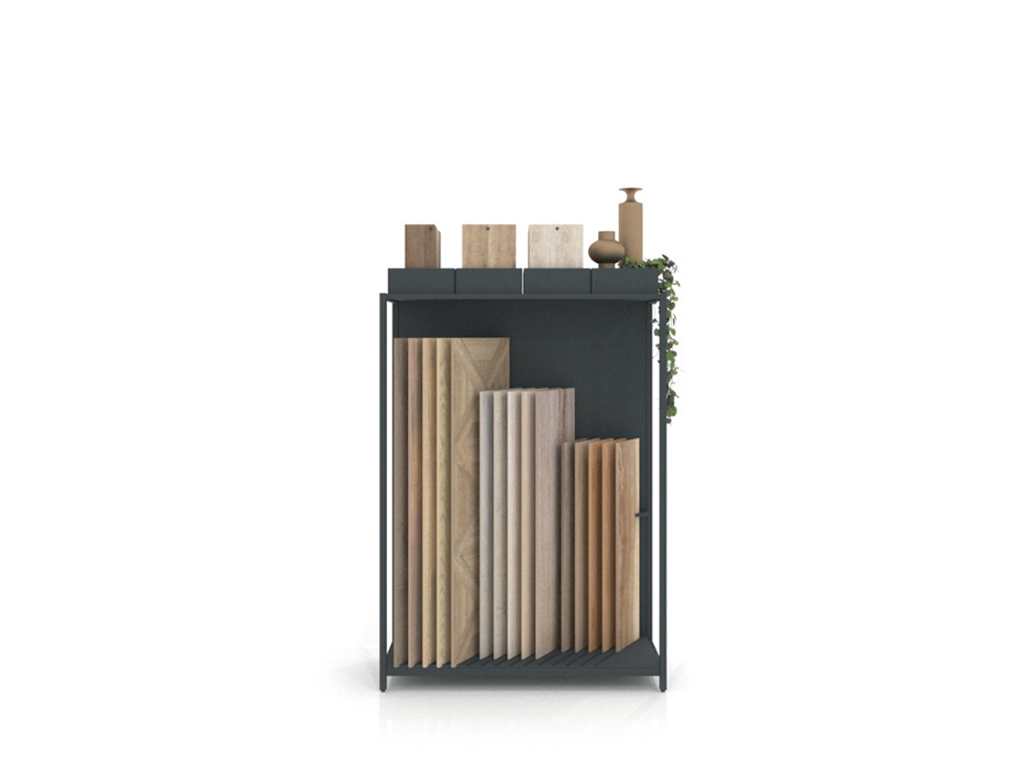 Expositor para parqué Peine Woodlook SX antracita frontal