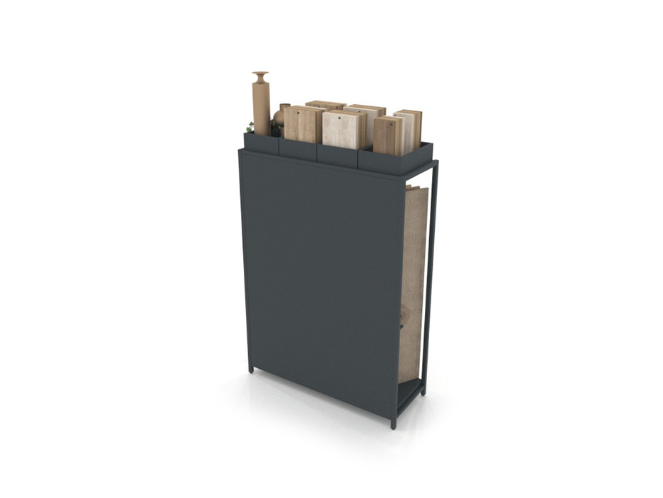 Expositor para parqué Peine Woodlook SX antracita trasera