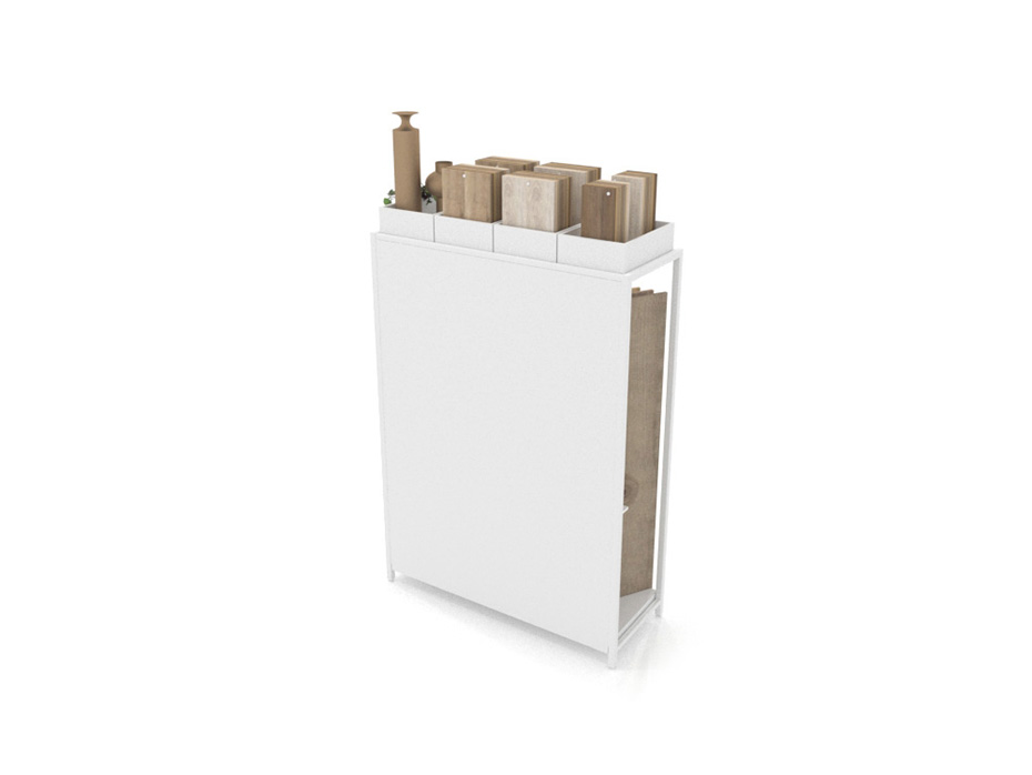 Expositor para parqué Peine Woodlook SX blanco trasera