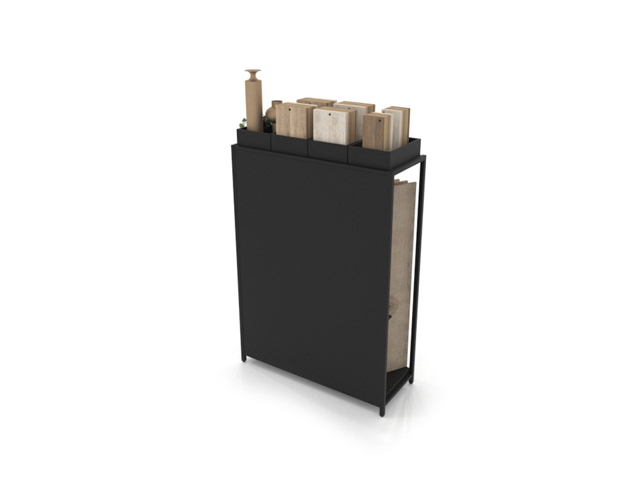 Expositor para parqué Peine Woodlook SX negro trasera