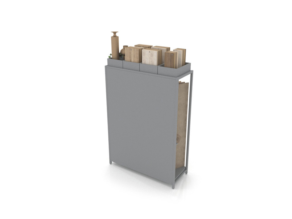 Expositor para parqué Peine Woodlook SX plata trasera
