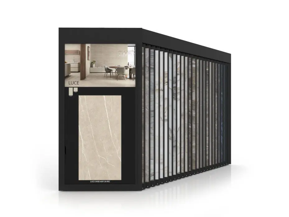 Expositor de azulejos Pisa XL 24+1 DX Negro lateral