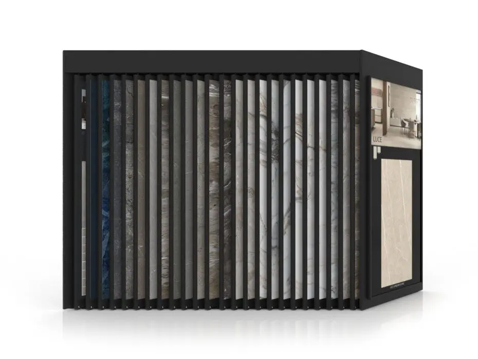 Expositor de azulejos Pisa XL 24+1 SX Negro frontal
