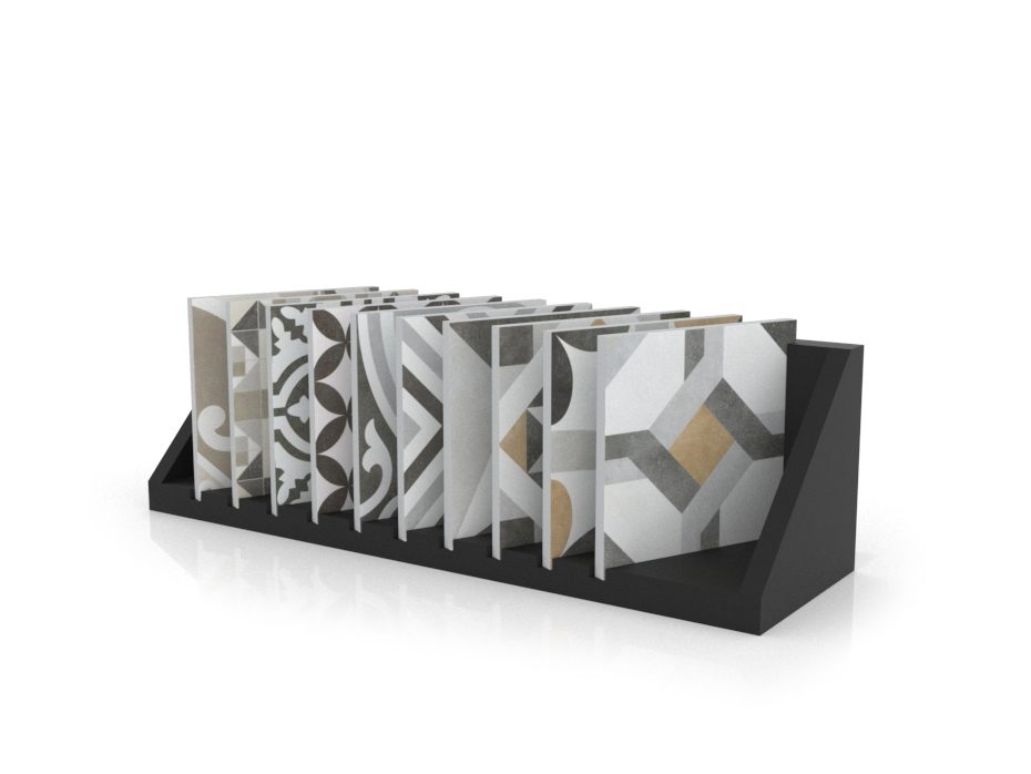 Accesorio expositor de cerámica Rack 3 negro