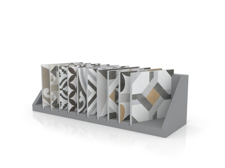 Accesorio expositor de cerámica Rack 3 plata
