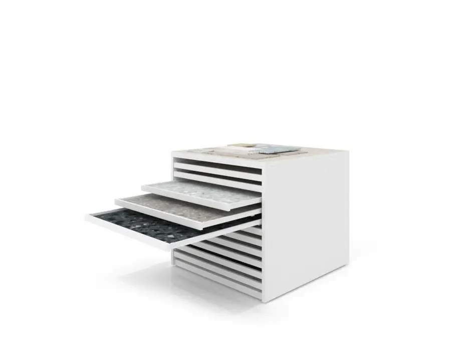 Cajonera para pavimentos Rhin bolon 102 blanco abierto