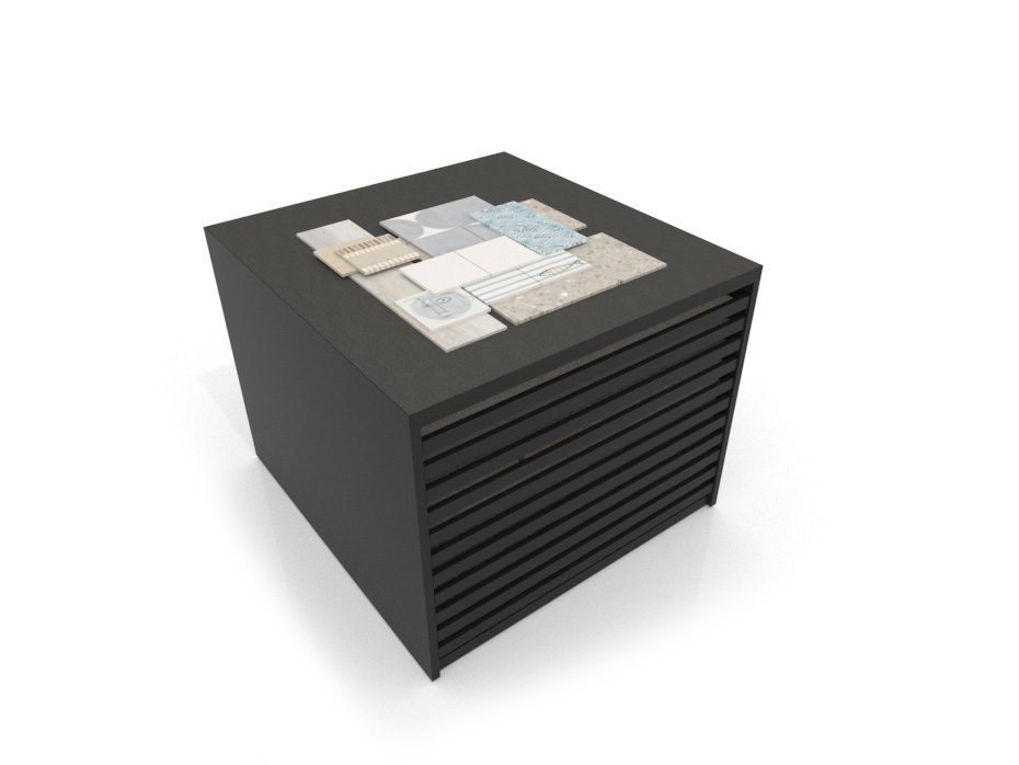Cajonera para pavimentos Rhin bolon 120 negro aerea
