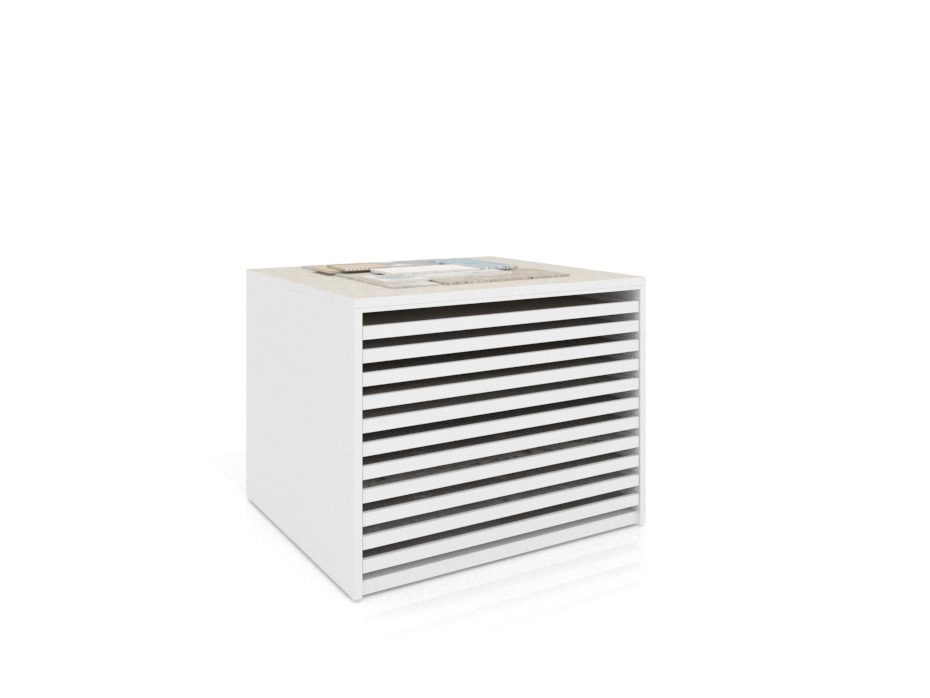Cajonera para pavimentos Rhin bolon 122 blanco frontal