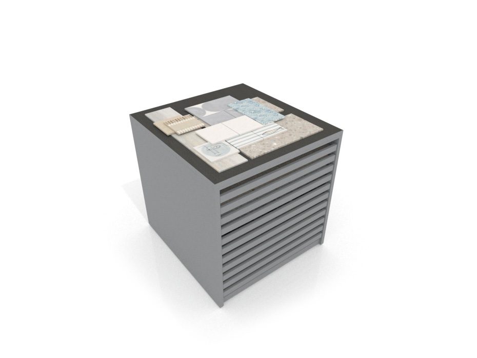 Cajonera para pavimentos Rhin bolon 92 plata aerea