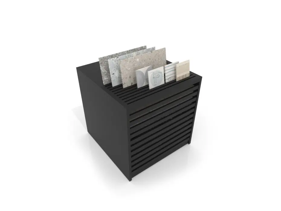 Cajonera para pavimentos Rhin ranurado 92 negro aerea