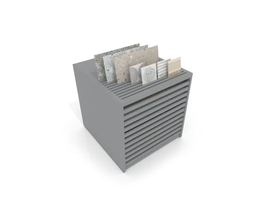 Cajonera para pavimentos Rhin ranurado 92 plata aereo