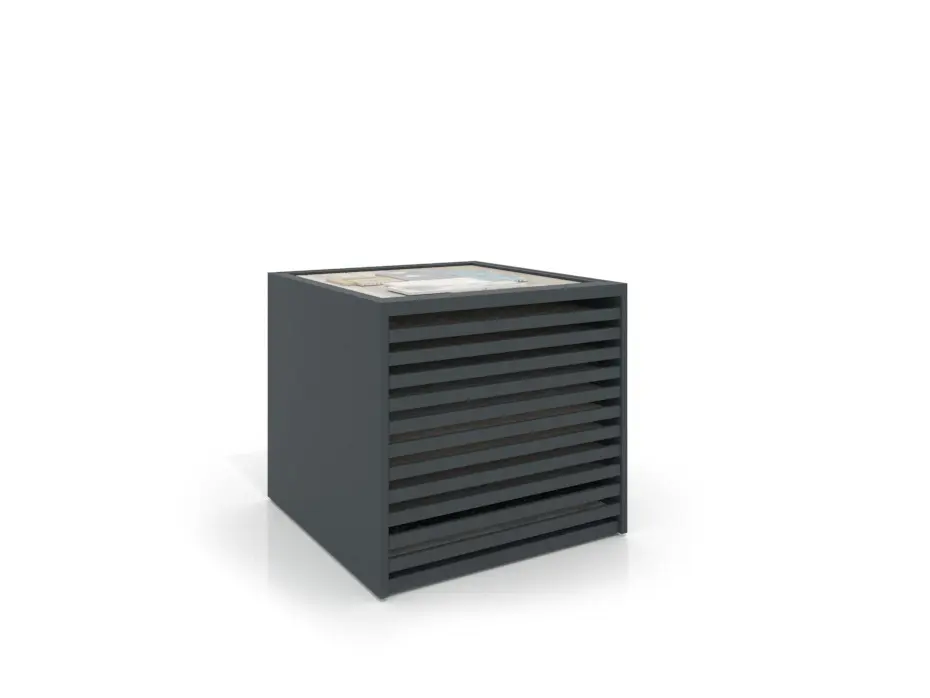 Cajonera para pavimentos Rhin panel 102 antracita frontal