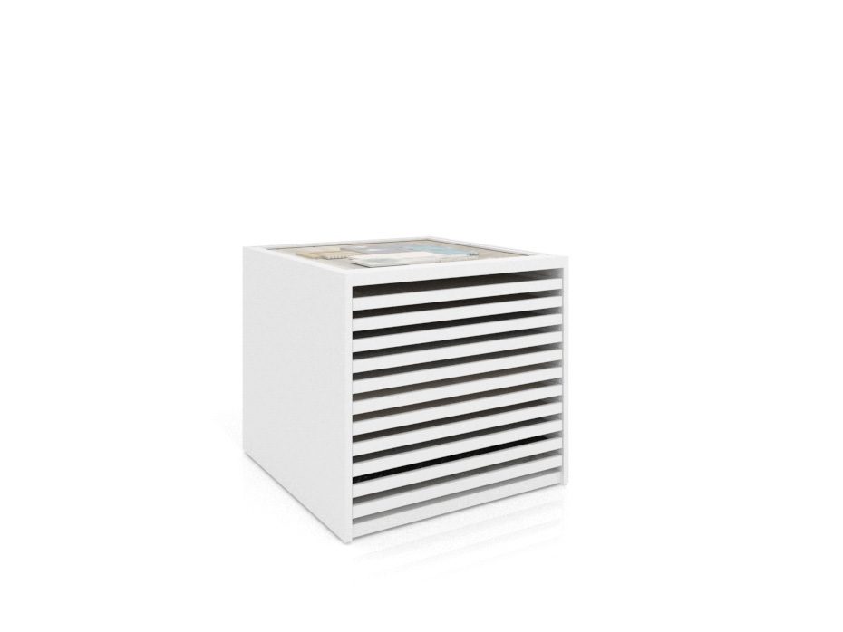 Cajonera para pavimentos Rhin panel 102 blanco frontal