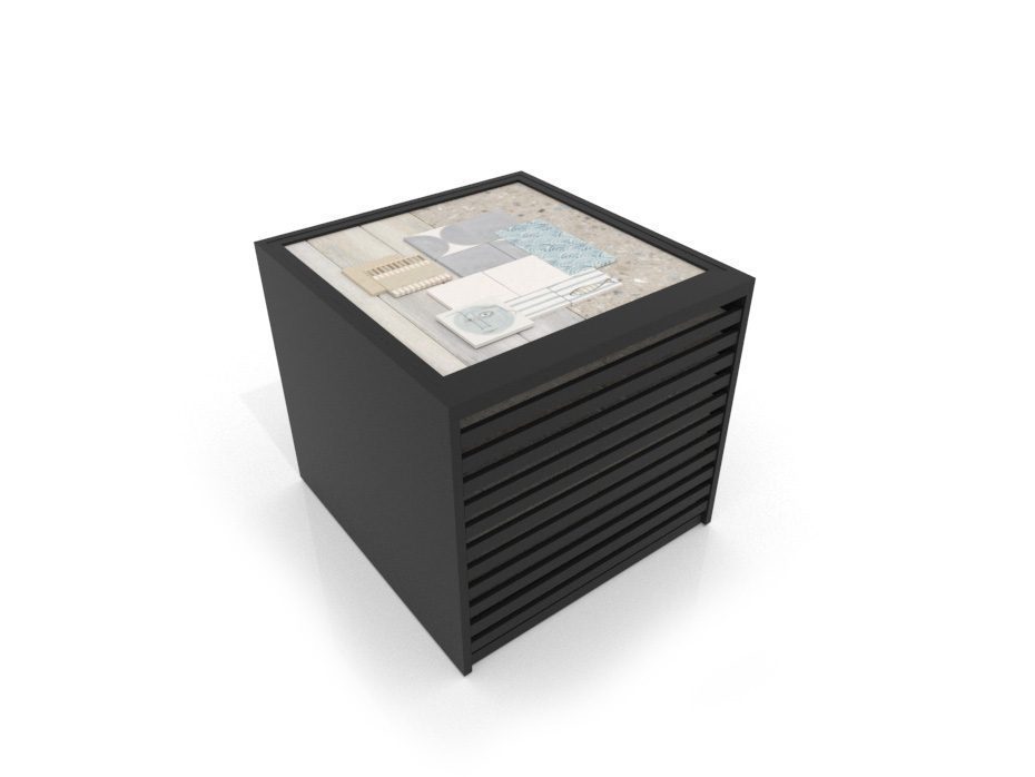Cajonera para pavimentos Rhin panel 102 negro aerea