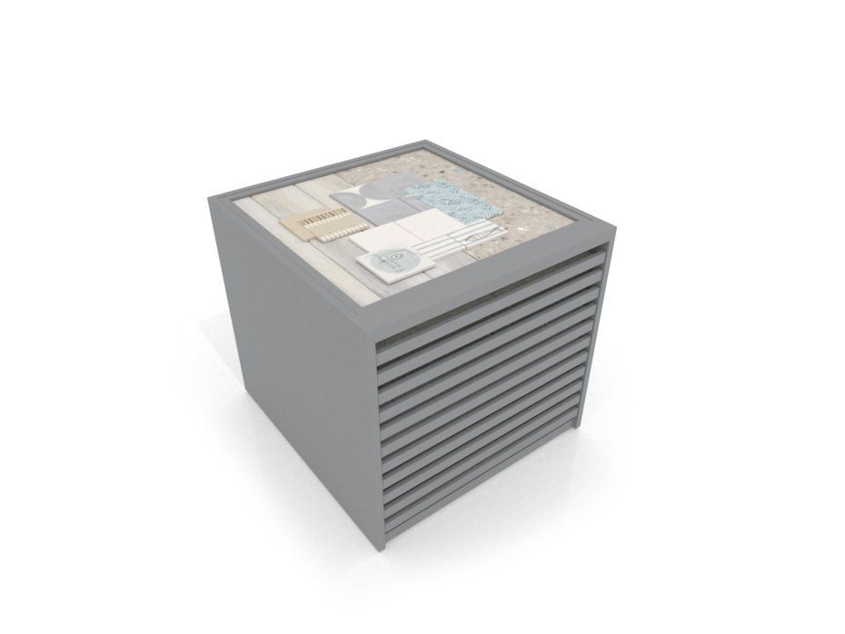 Cajonera para pavimentos Rhin panel 102 plata aerea
